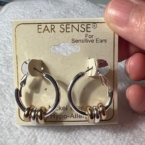 3/$15 Silver and Gold Hoop Earrings Lot 487